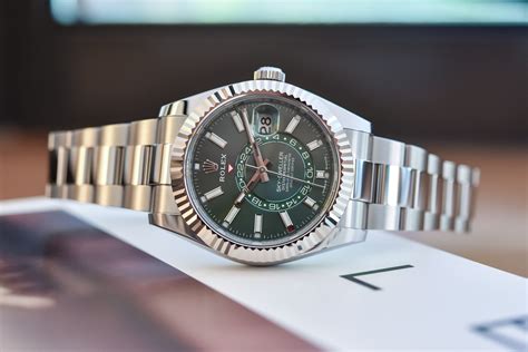 rolex.sky dweller green|Rolex Sky-Dweller for sale.